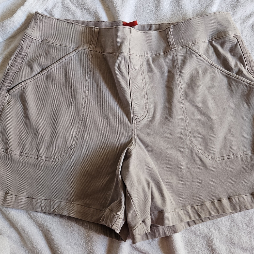 SPANX High Waist Women Shorts - Light Brown
